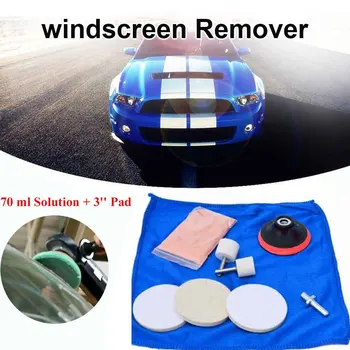 

9pcs Easy Use Pad Windshields Glass Polishing Set Tool Windows Repair Cerium Oxide Powder Scratch Remover Watch Car Accessories