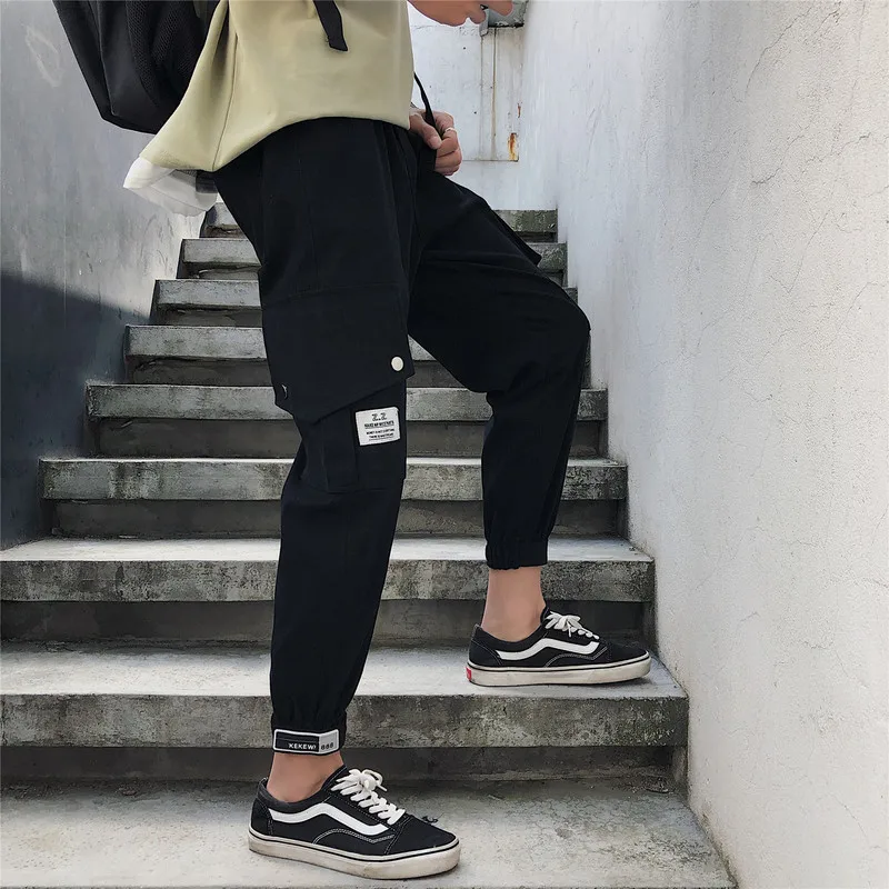 

Large Size K1027/P45 MEN'S Overalls Casual Pants Men's Versatile Athletic Pants Korean-style Trend Beam Leg Large