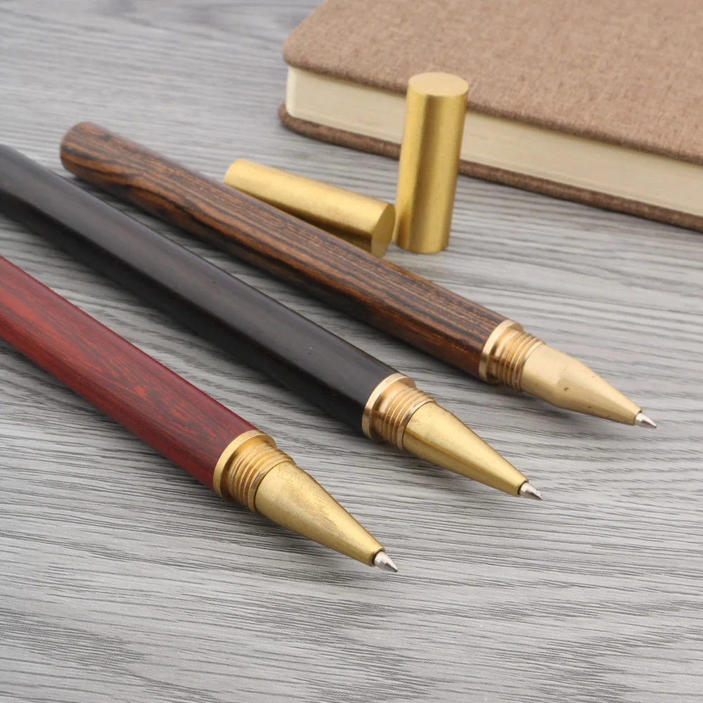 Brass wood Rollerball pen Luxury quality brand school Business Stationery Office Supplies ink ball pen