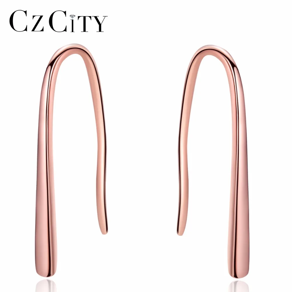 CZCITY самых лучших брендов Мода чистого серебра Длинные Висячие серьги для Для