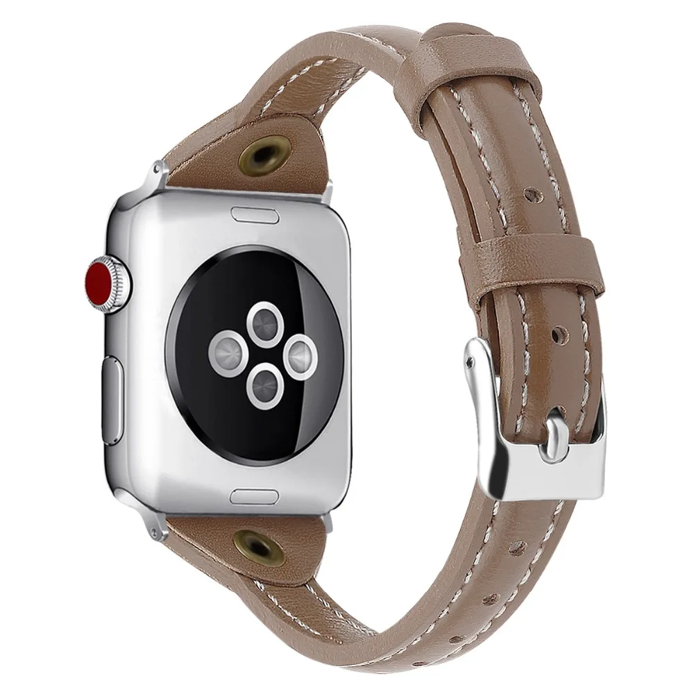 Ремешки для Apple Watch 38 мм 40 мм 4 44 мм кожаный браслет для Apple Watch ремешок 5 4 3 2 1 для iWatch серии 42 мм женские ремешки