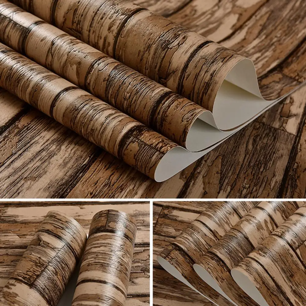 

PVC Wood Grain Wallpaper For Kitchen Films Reconditioned Clothes Closet Closet Door Furniture For Home Office Decor Wall Sticker