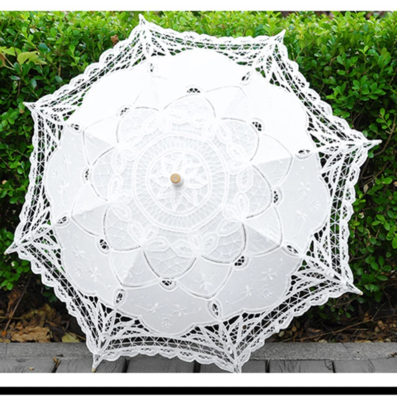 White sun umbrella parasol Clearance
