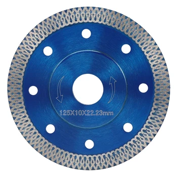 

125mm super thin X shape diamond porcelain saw blade hot sintered diamond circular disc for cutting porcelain tiles