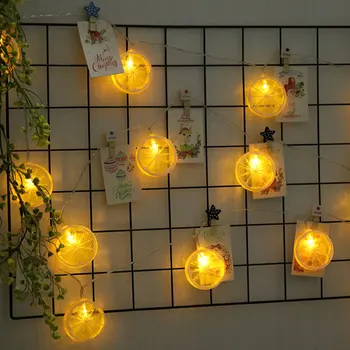 

LED Lemon String Lights 10/30LED AA Battery 1M/3M LED Fairy Light night light for Christmas Party Wedding bedroom Decoration