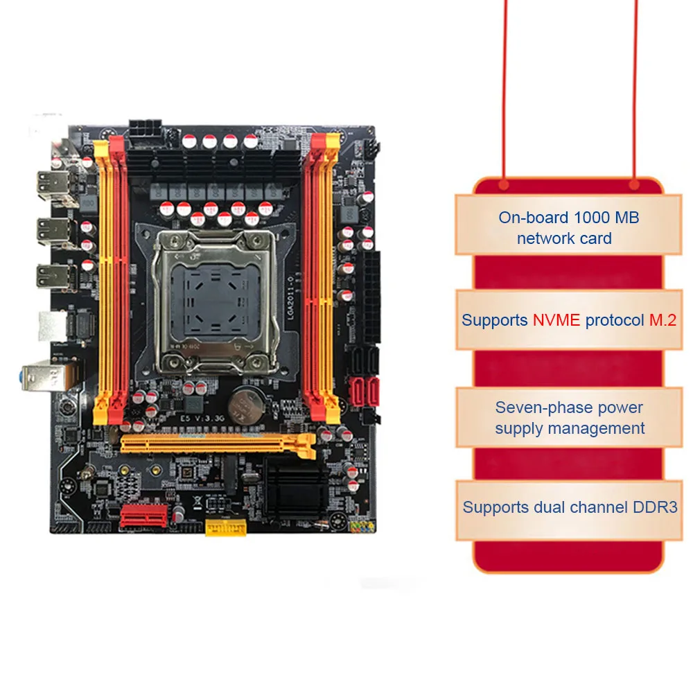X79-3.3G Computer Motherboard M-ATX Four Channel DDR3 128G Memory USB 3.0 SATA Mainboard for LGA 2011 E52670/2689 | Компьютеры и офис
