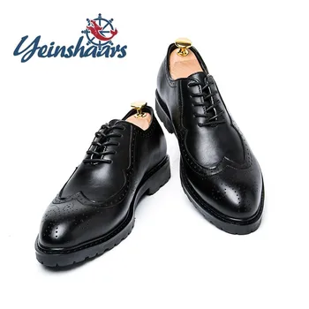 

Men Casual Shoes Leather Brogue Shoes Men Classic Oxford Shoes Pointed Toe Business Formal Elegantes Shoes Fashion Wedding Shoes