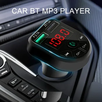 

Car Fm Wireless Bluetooth 5.0 Hands-free Kit FM Transmitter Car MP3 Radio Adapter 2 USB Charger FM Modulator Car Accessories