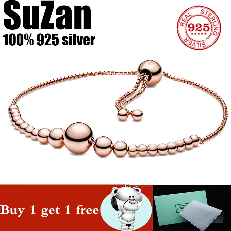 

FIT original pan bracelet for women authentic 100% 925 sterling silver charm chain snake bracelet fashion classic luxury jewelry