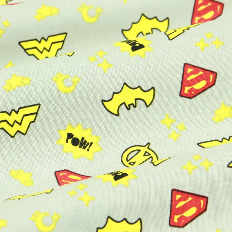 Наполовину ярдовая однотонная хлопковая ткань с принтом в виде звезд и лун, ручная работа, платье для одежды, детская одежда, хлопок, CR-302