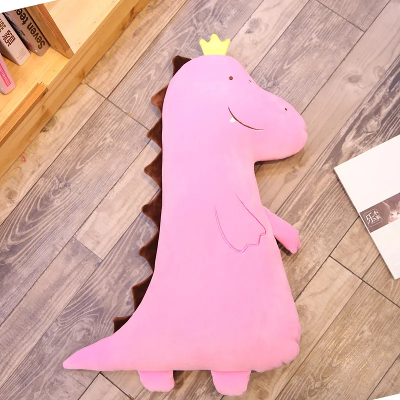 1 шт. 70 см/90 см динозавр Подушка Плюшевые игрушки мультфильм тираннозавр милые мягкие игрушки куклы для детей Дети Мальчики Подарки на день рождения - Цвет: Pink