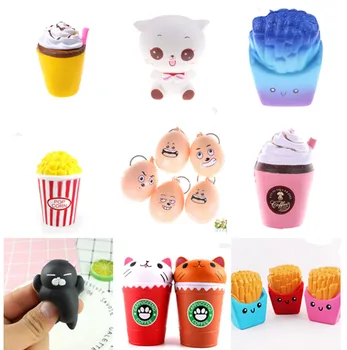 

1PCS Novelty Multicolor Jumbo Slow Rising Squishies Scented ice cream Coffee cup Squishy Squeeze Toy Reliever Stress Gift