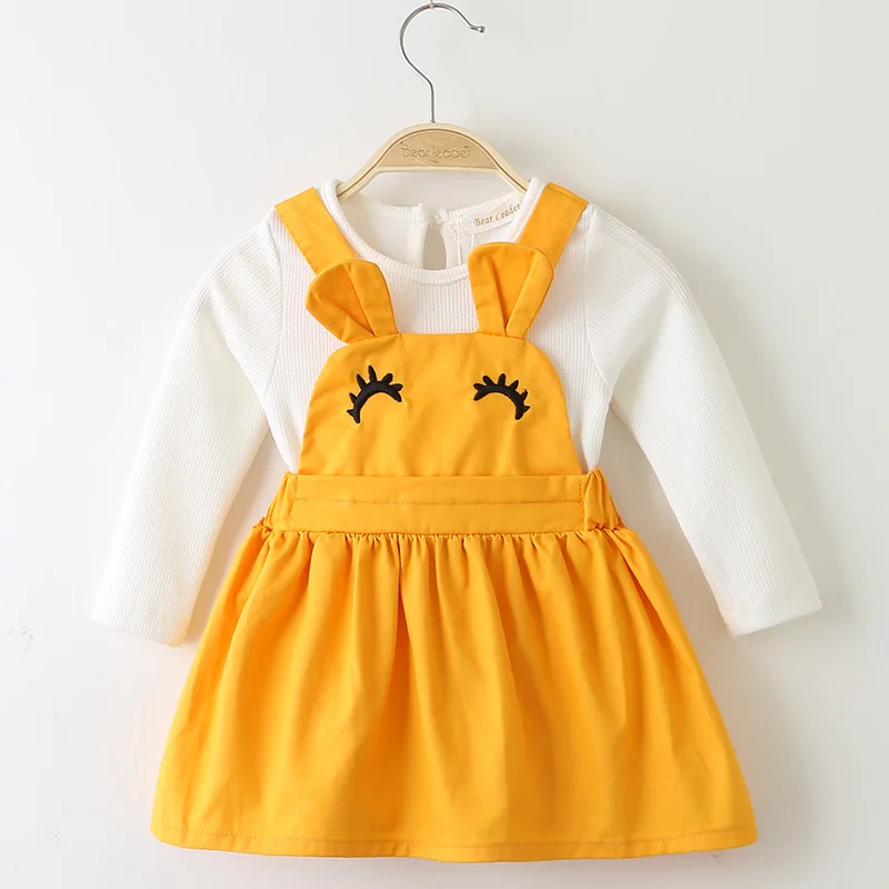 Menoea/Новинка года; летний хлопковый жилет для маленьких детей; платье принцессы для маленьких девочек; Новорожденные малыши; платье с цветочным рисунком; платье для дня рождения - Цвет: AX249 Yellow