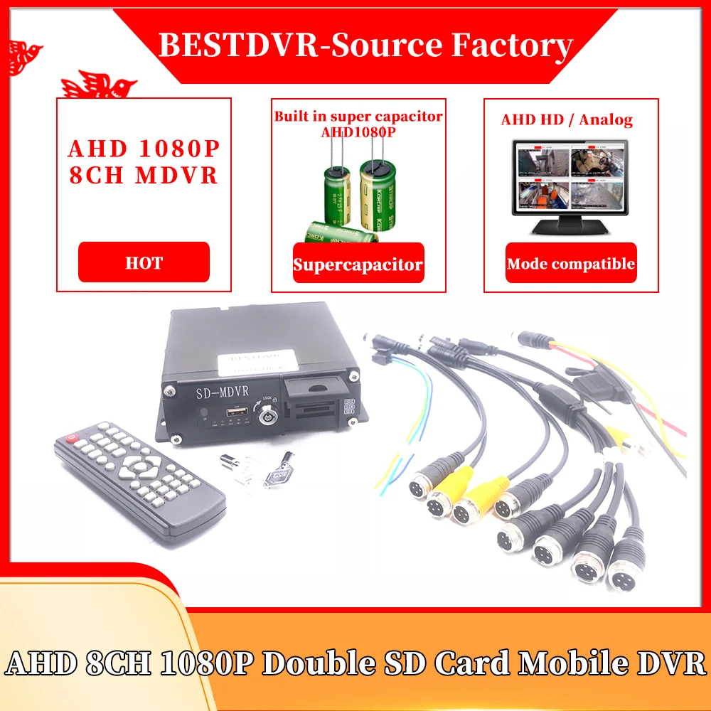 Разбрызгиватель Ahd 1080p 8 каналов двойная SD-карта mdvr разбрызгиватель/Мусоровоз HD