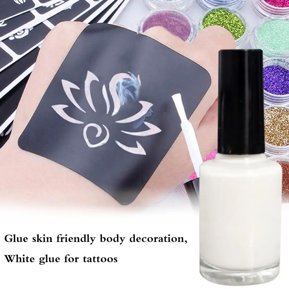 Skin Glue Skin-friendly Body White Glue For Glitter Tattoos Gel Flash Powder Tattoo White One-time Suit Tattoo