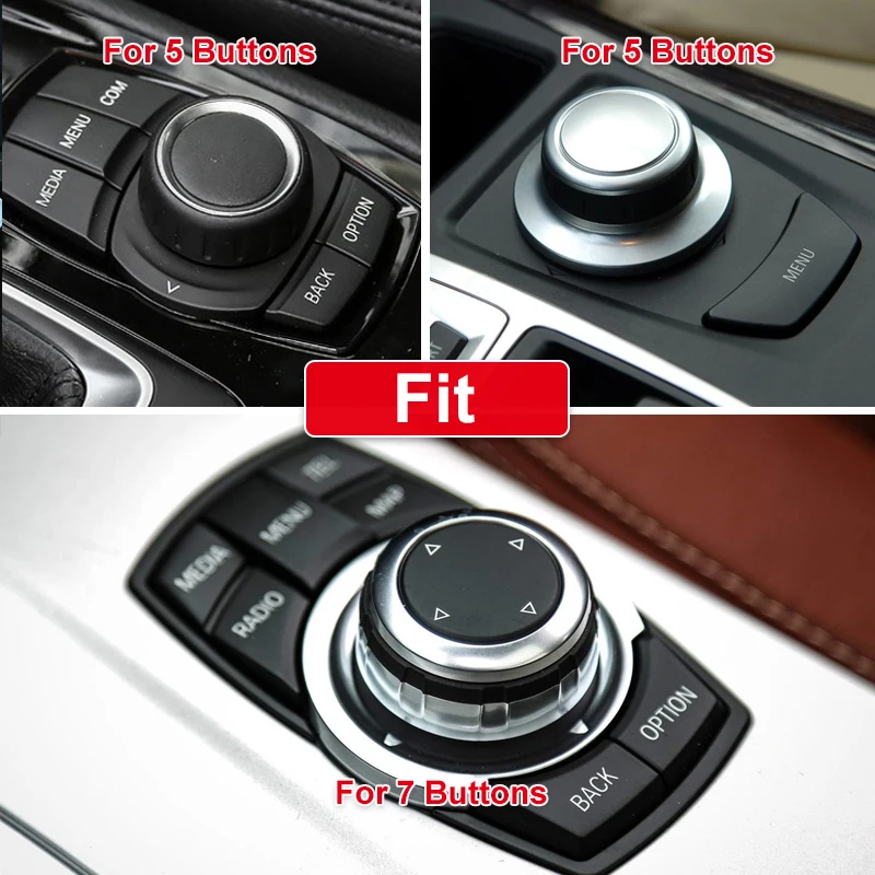 Original Car Multimedia Buttons Cover iDrive Stickers for BMW 1 3 5 7 Series X1 X3 F25 X5 E70 X6 E71 F30 F10 F07 E90 F11 E92 F20