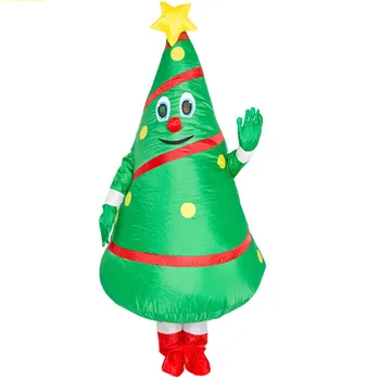 

Inflatable Christmas Tree 2019 Funny Christmas Cartoon Doll Costume Dress Up Props Mascot Inflatable Xmas Tree Clothes
