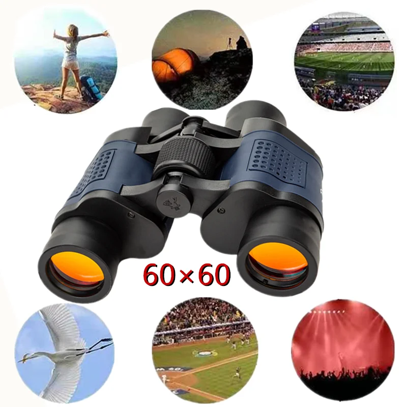 

60X60 Binoculars Hd High Clarity Telescope 10000M High Power For Outdoor Hunting Optical Lll Night Vision binocular Fixed Zoom