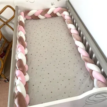 

1M/2M/3M Baby Bed Bumper in the crib Kids For Newborn Baby Pillow Cushion Cot Infant Knot Things Protector