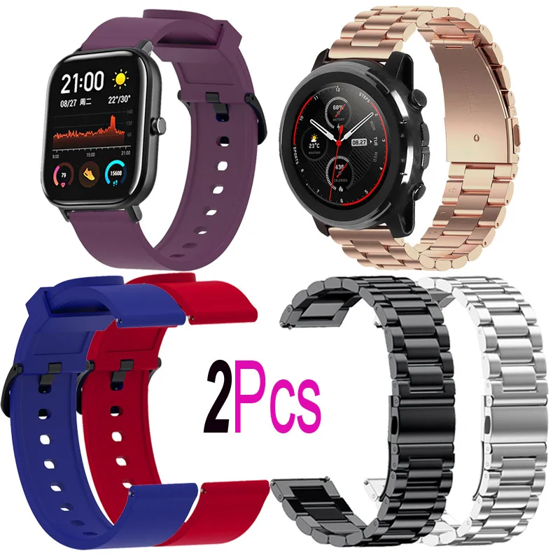 

Stainless Steel Band For Xiaomi Huami Amazfit Bip S GTS 2 GTR 47mm/42mm Stratos 3/2/2s Pace Bracelet Strap 20mm/22mm Watchband