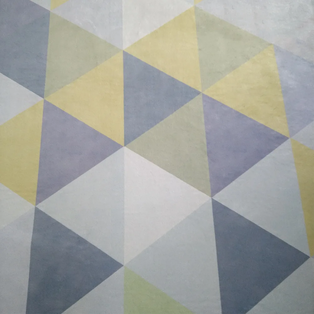 Северной Европе-Стиль в виде геометрических фигур-Стиль сине-зеленый треугольный Кухня коврик в коврик анти-скольжения Мат Спальня прикроватные Одеяло