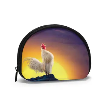 

Women's Wallet Short Women Coin Purse Fashion Wallets For Woman Card Holder Small Ladies Wallet Female White Rooster Crowing