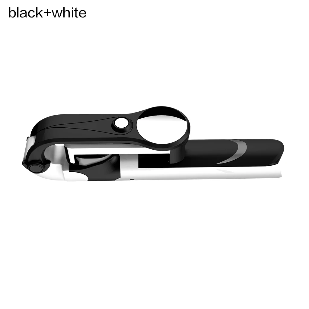 black white Мини беспроводной Bluetooth штатив выдвижной монопод Универсальный беспроводной Bluetooth селфи палка с зеркалом для iPhone samsung - Цвет: black white
