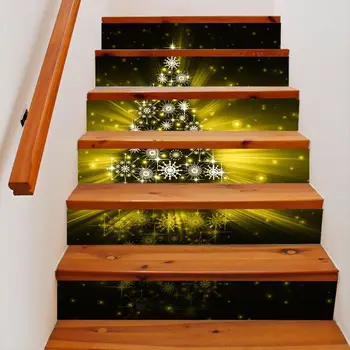 

One Wall Stickers Christmas Tree Stair Stickers 3D Waterproof DIY Wall Stickers for Home decoration
