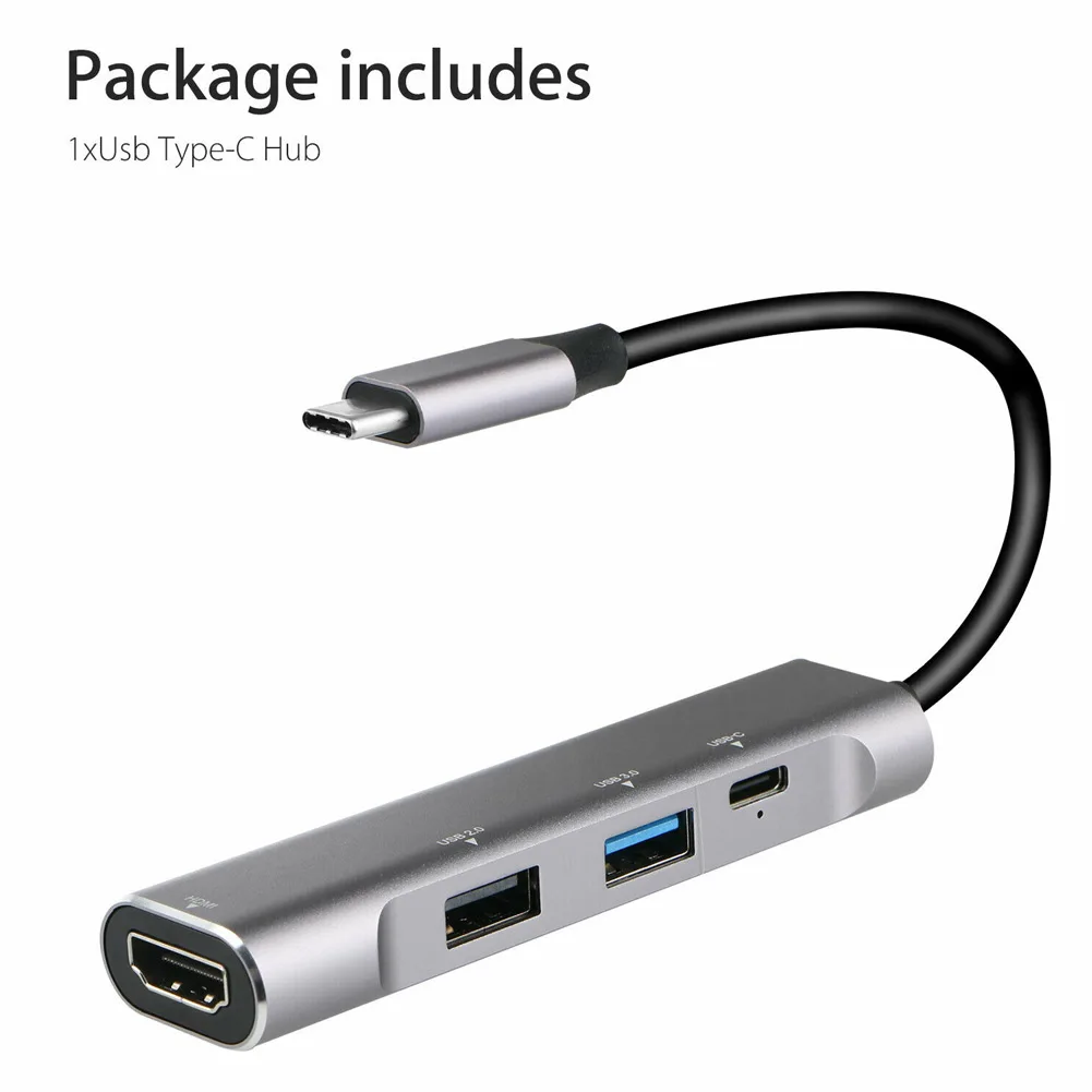 Горячая 4 в 1 usb type-C концентратор до 4K HDMI USB 3,0 зарядка PD адаптер для Macbook Pro ноутбук ПК BUS66