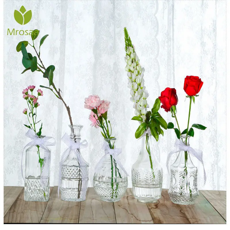 

2019Hot Nordic style Terrarium Hydroponic Plant Vases Vintage Flowers Pot Transparent Vases Glass Tabletop Plant Home Decoration