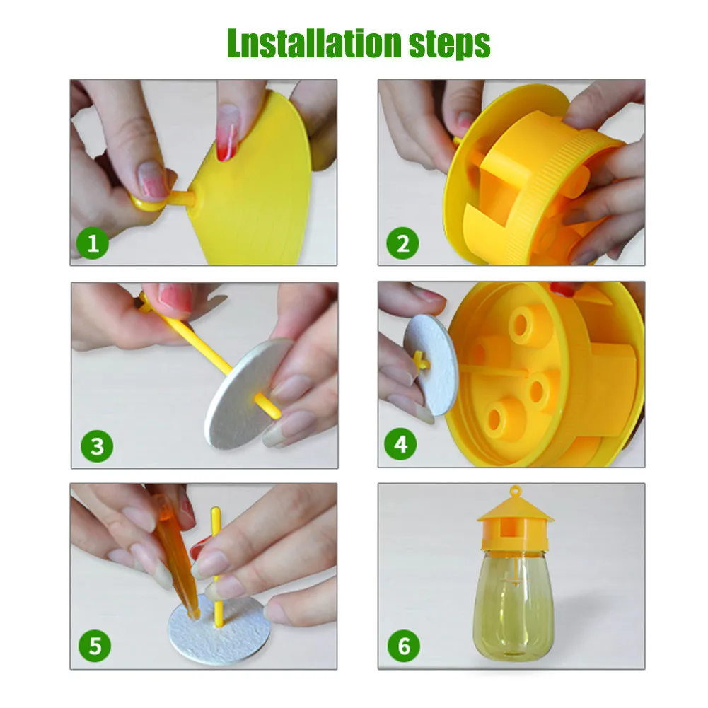 Mango Insect Trap Shop Generic (Yellow)Fruit Fly Trap Catcher for Home Garden Patio ...