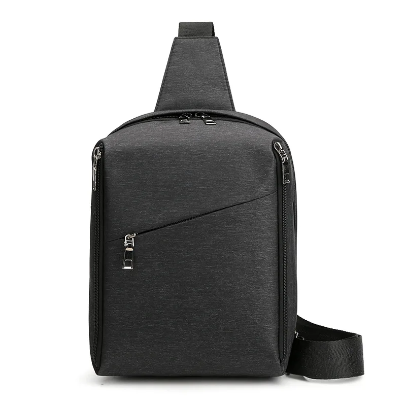 

Cross Border New Style MEN'S Single-shoulder Bag Casual Outdoor Sports Shoulder Bag Multi-functional Breathable Chest Pack Men B