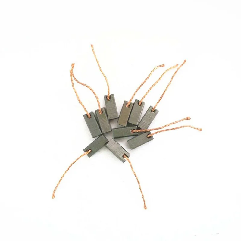 

10pcs Wire Leads Carbon Brush Electric Generator Motor Alternator Replacement