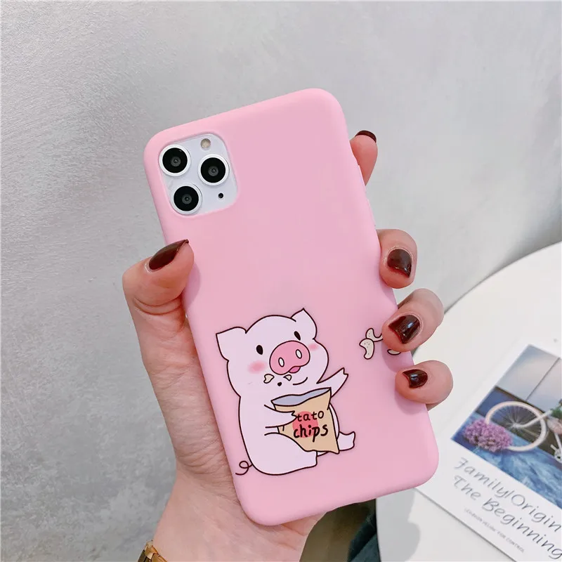 Style 5 Симпатичные парные свинья чехол для телефона для samsung Примечание 10 плюс 9 8 S7 S8 S9 S10 E A30 A50 A70 A80 S10 плюс чехол-накладка Мягкий силиконовый чехол с рисунком из мультфильма чехол s - Цвет: Style 5