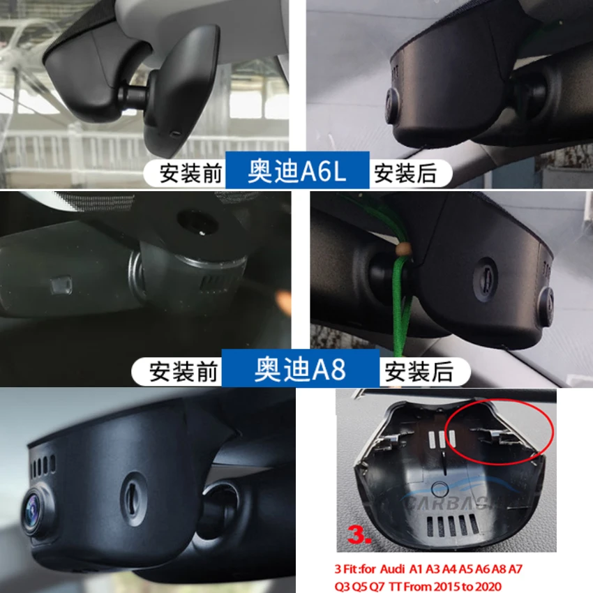 6 For audi Car DVR Wifi Video Recorder Dash Cam Camera high quality Night vision full hd