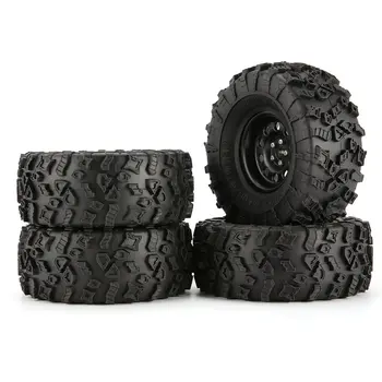 

4pcs 130mm 2.2in Rubber Tire with Alloy Beadlock Wheel Rim for AXIAL SCX10 90046 RC4WD D90 1/10 RC Rock Crawler Car