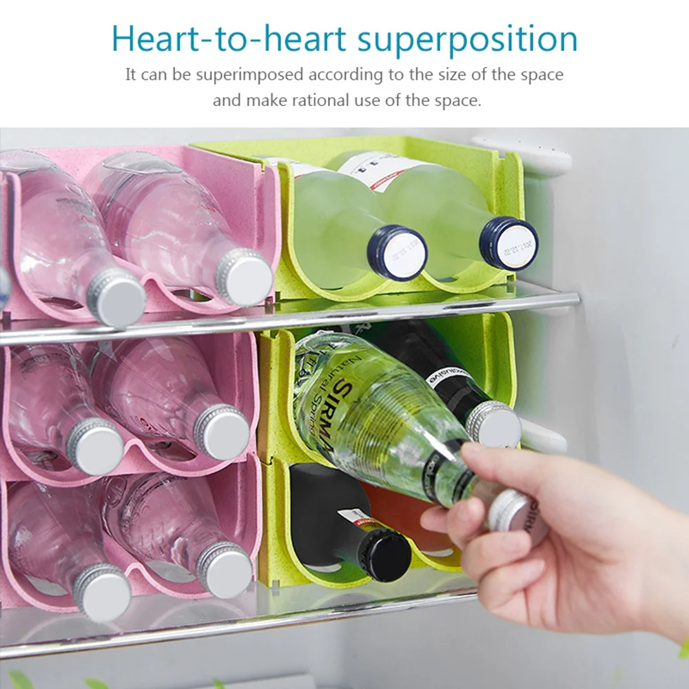 Стойка для хранения вина Штабелируемый холодильник сильно охлажденные напитки держатель пивная сода может шкаф для хранения экономии пространства для кухонного шкафа