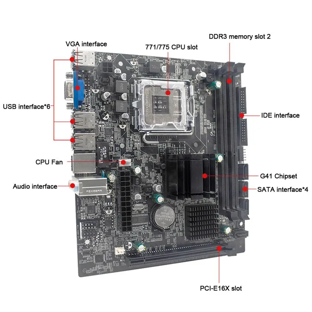 G41 материнская плата LGA 771 775 двухканальная 8G DDR3 ПАМЯТЬ для Inter LGA771 LGA775 I3 I5 I7 Xeon Pentium