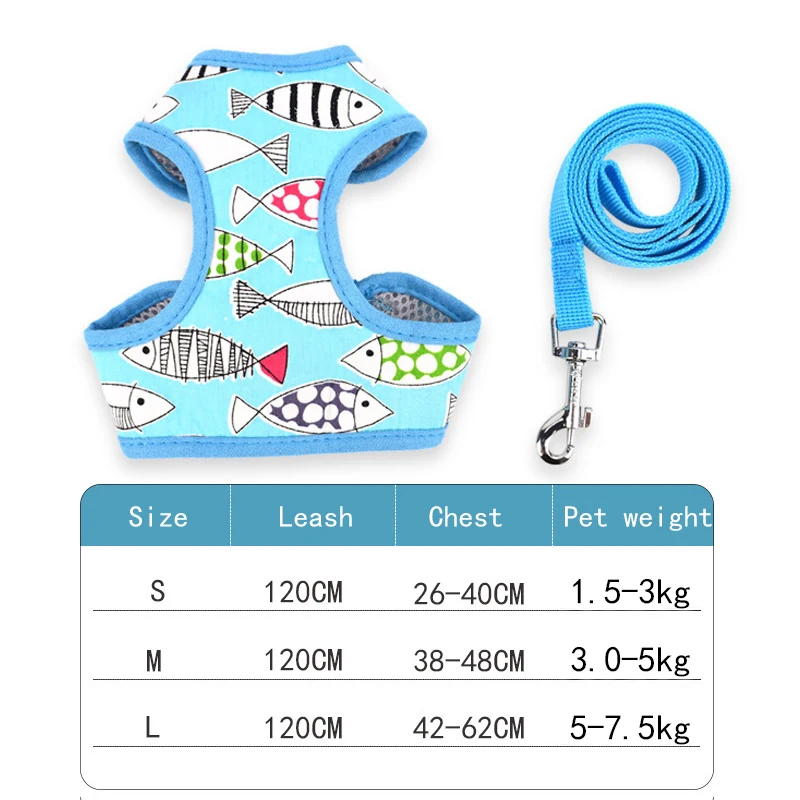 Сетчатая шлейка для маленьких собак нейлоновая воздухопроницаемая щенков жилет