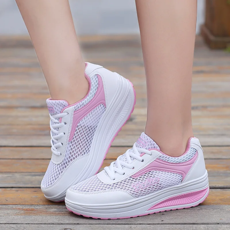 

Autumn New Style Hollow out Rocking Shoes Women's Casual Sports WOMEN'S Shoes Mesh Thick Bottomed Platform Travel WOMEN'S Shoes