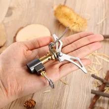 

Ultra Light Fire Pit Outdoor Gas Stove Camping Integrated Head Picnic Foldable Mini Portable Cooker Gasoline Equipment BBQ Grill