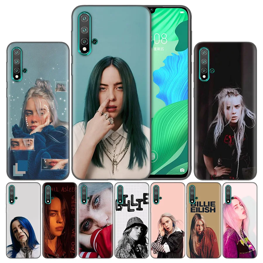 

TPU Silicon Cover Shell For Huawei Honor 8A 8C 8S 8X 9X 9 10 20 Pro Lite Play 20i 7C Luxury Phone Case Billie Eilish beautiful c