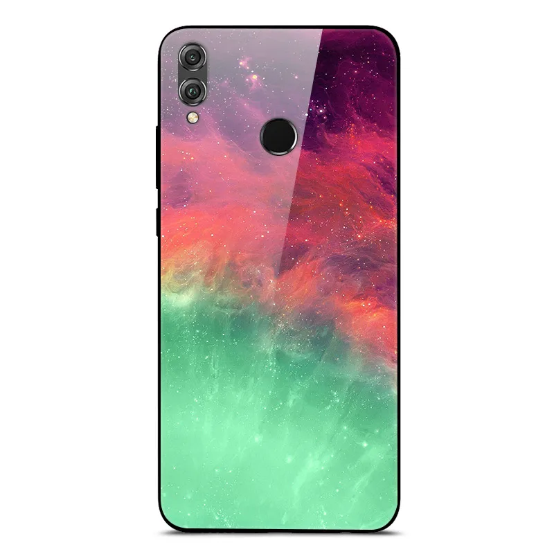 Чехол из закаленного стекла для huawei P Smart Plus Nova 3i Honor 8X 7C 7A Pro 9 lite mate 20 Lite, чехол, роскошная жесткая задняя крышка, ТПУ Рамка - Цвет: as photo 40
