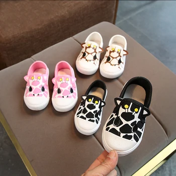 

New Children Canvas Classic Kids Boys Girls Printed Canvas Leisure Shoes Soft Sole Anti-slip Baby Shoes