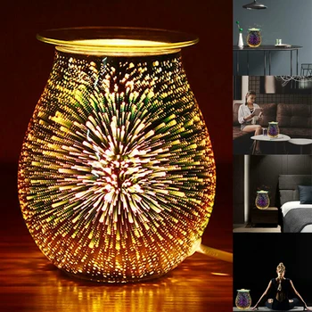 

UK/US/AU/EU Plug Incense Burners Aromatize 3D Electric Wax Melt Burners Touch Lamp Aroma Wax Melt Tart Burner