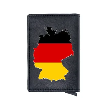 

Vintage Germany Map Design Digital Printing Multifunction Leather Card Holder Wallet Men Women Charm Short Money Clip Gift