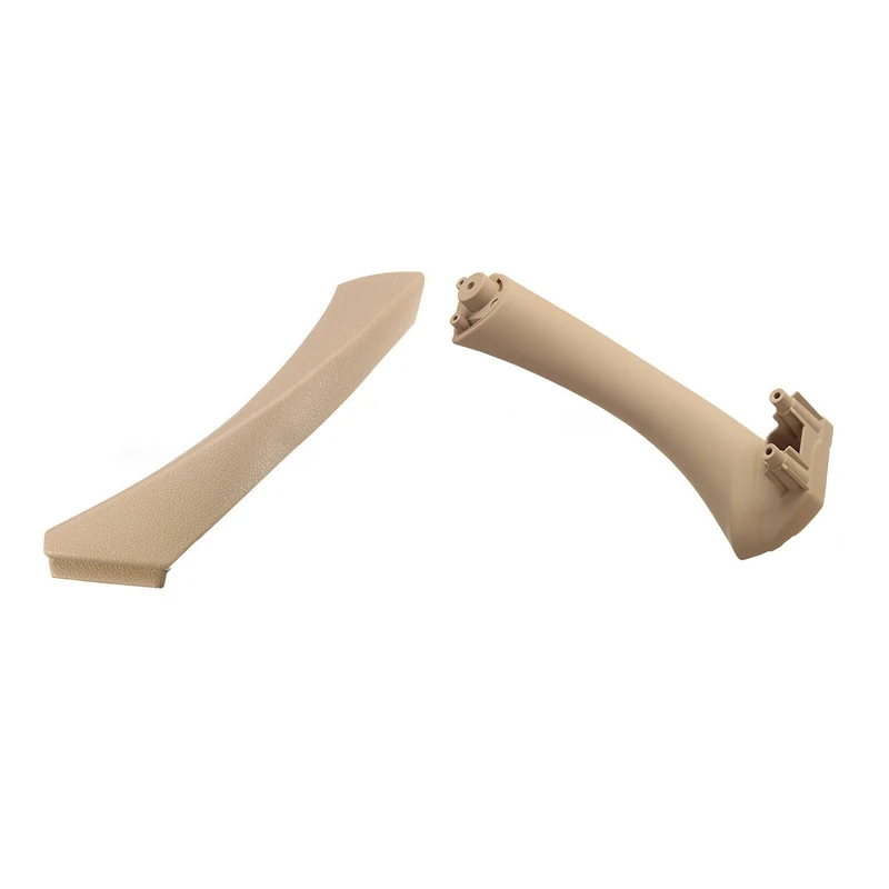 2Pcs Left / Right Car Inner Door Panel Handle Pull Trim Cover for BMW E90 3-Series Sedan Beige | Автомобили и мотоциклы