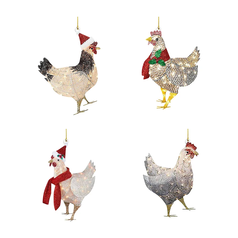 1pcs Christmas Scarf Chicken Ornaments Tree Decorations Ornament for Family |