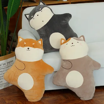 

40CM Japanese Cute Kawaii Funny Shiba Inu husky kitten Soft plush Pillow Stuffed Animals Doll Christmas Gift Kids Toy