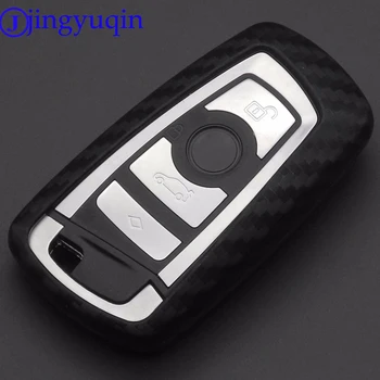 

1 Pcs Car Auto Carbon Silicone Key Shell Cover Case For Bmw F05 F10 F20 F30 Z4 X1 X4 X5 X6 X7 Carbon Fiber Accessories Styling
